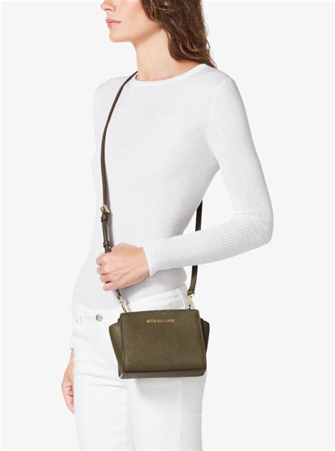 michael kors selma mini nieten|Selma Mini Saffiano Leather Crossbody .